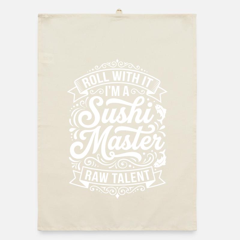Sushi Master Roll with Talent Organic dish towel