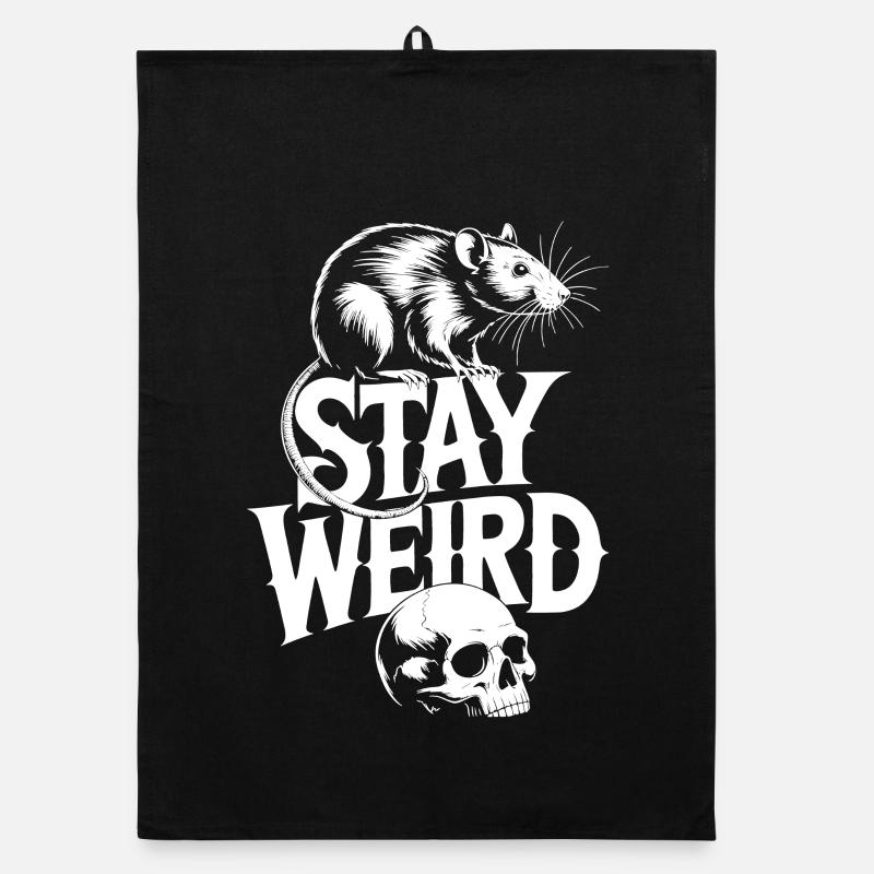 Stay Weird Ratte Organic Geschirrtuch