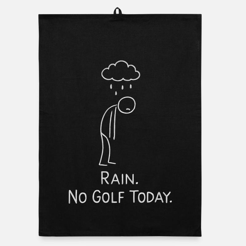 Rain No Golf Today Golfspieler Geschenkidee Golfer Organic Geschirrtuch