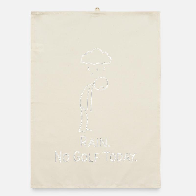 Rain No Golf Today Golfspieler Geschenkidee Golfer Organic Geschirrtuch