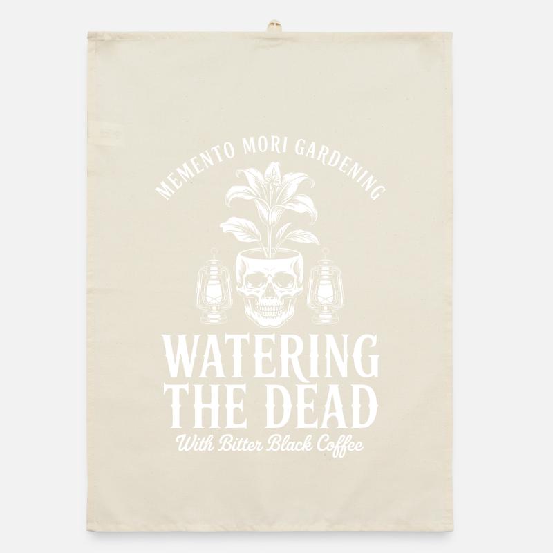 Watering the Dead: Bitter Coffee Goth Organic dish towel