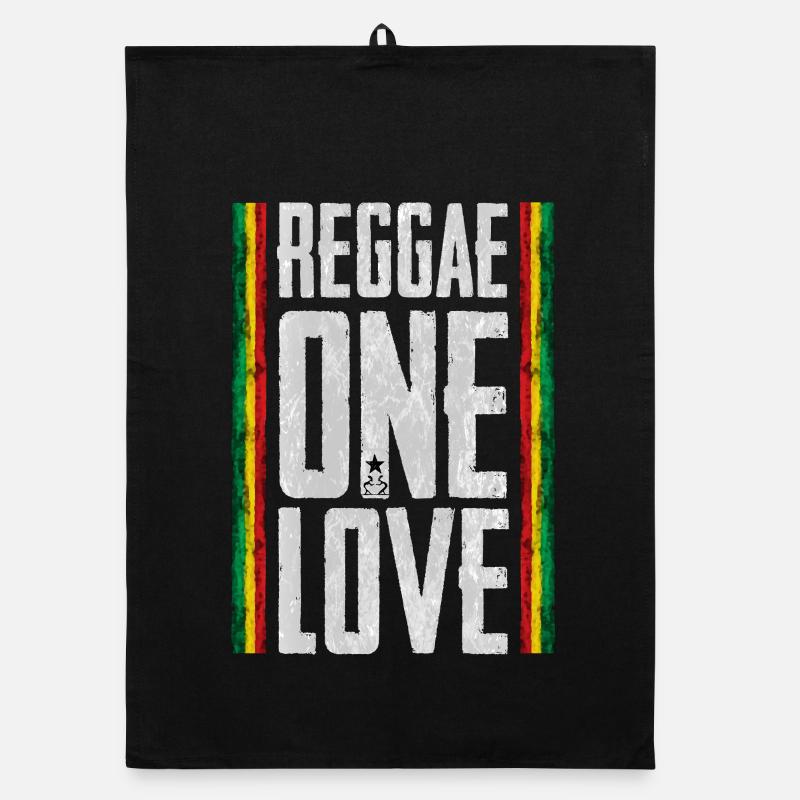 Reggae One Love Lettering Torchon bio