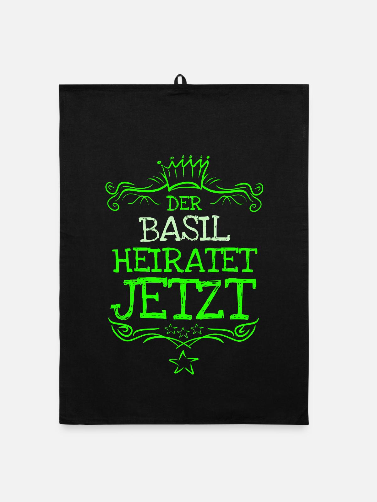 Basil - Organic Geschirrtuch - Schwarz - Vorne