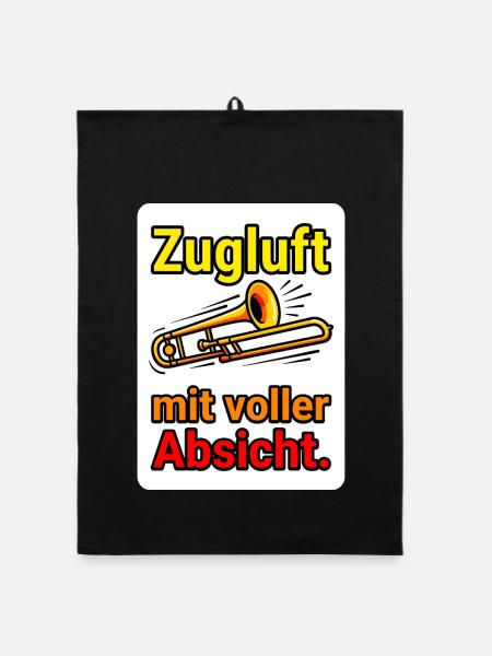 Lustiges Posaunist T-Shirt - Posaune Humor - Organic Geschirrtuch - Schwarz