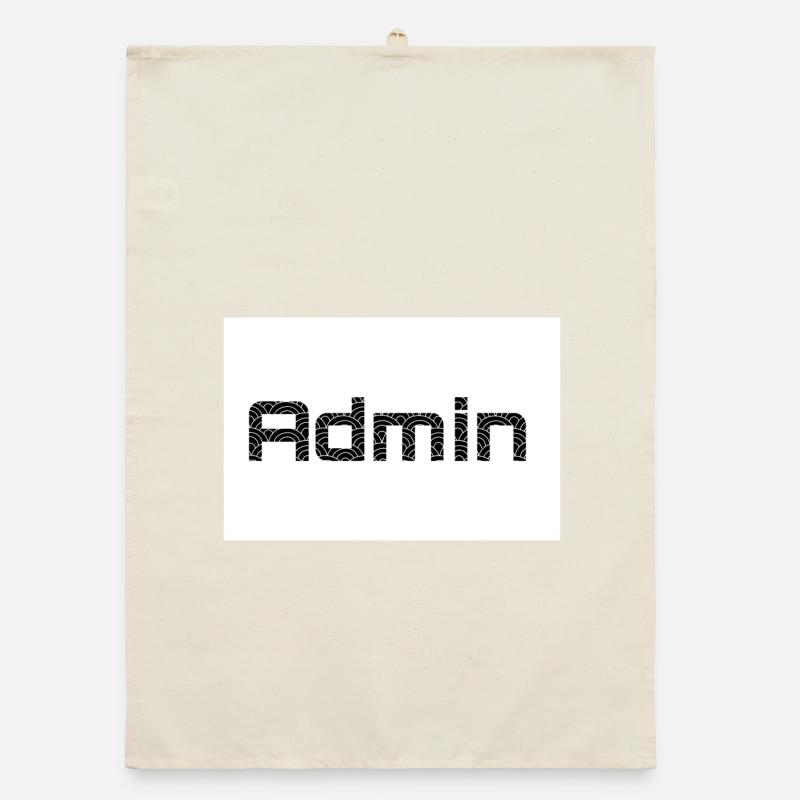 ADMIN Blackwords/WhiteBackround Organic Geschirrtuch