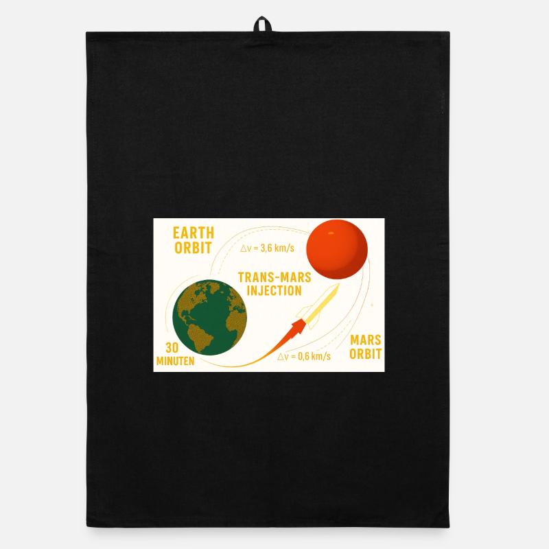 Delta v in km/s für Erde Mars Transfer Organic Geschirrtuch