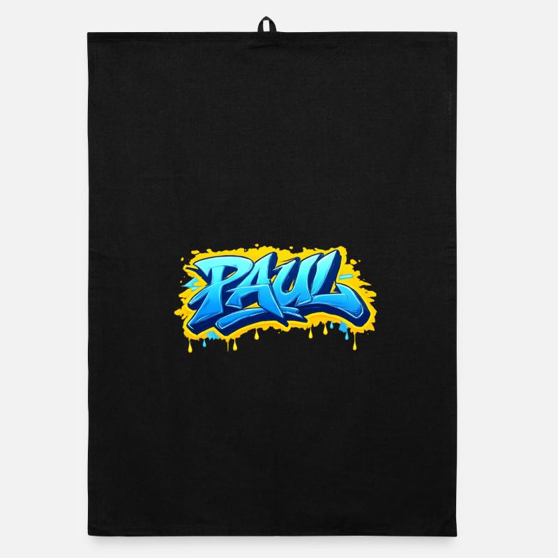 Graffiti PAUL Name Gift Ideal Printable Organic dish towel