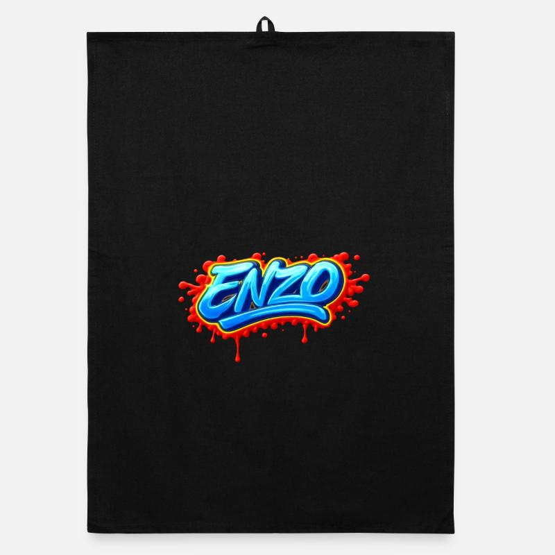 GRAFFITI NAME ENZO  FOR  PERFECT GIFT PRINTABLE Torchon bio