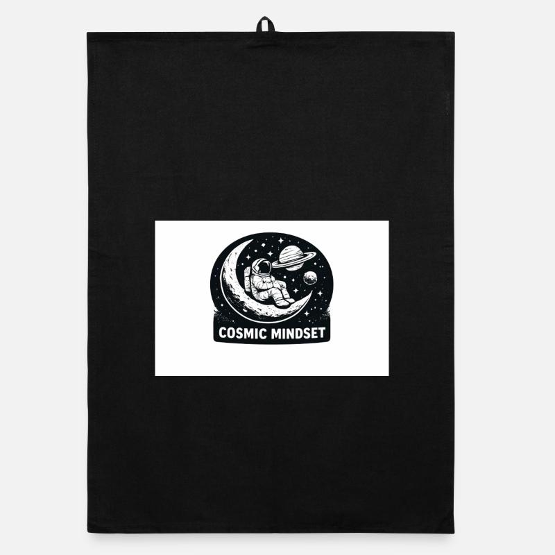 Kosmischer Mindset - Organic Geschirrtuch - Schwarz