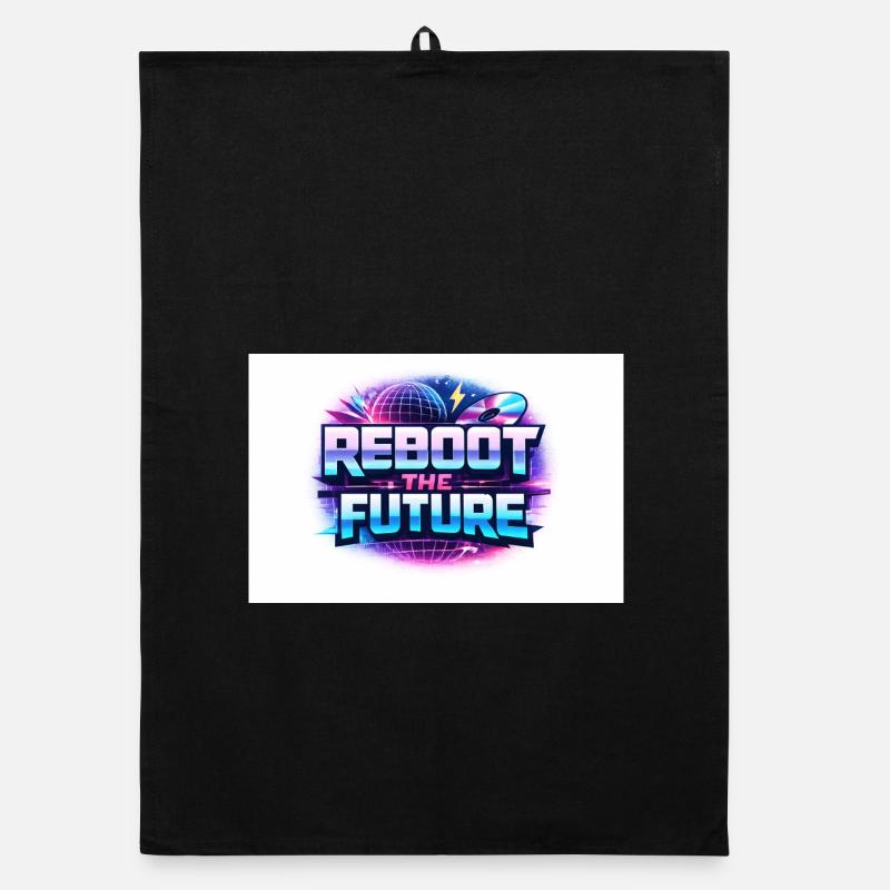 Reboot the Future Neon Organic Geschirrtuch