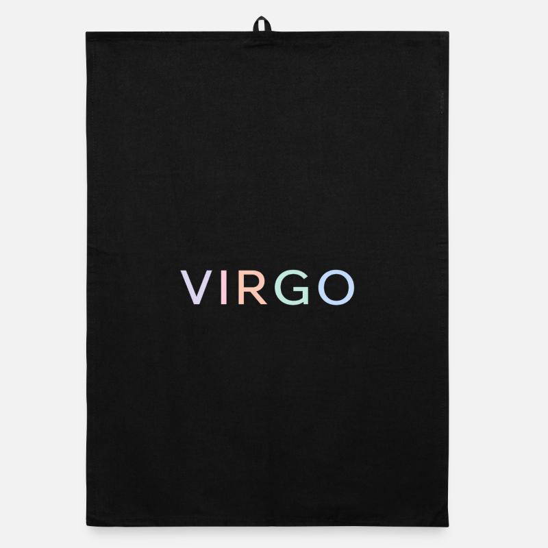 Pastel Virgo Gradient Typeface Organic dish towel