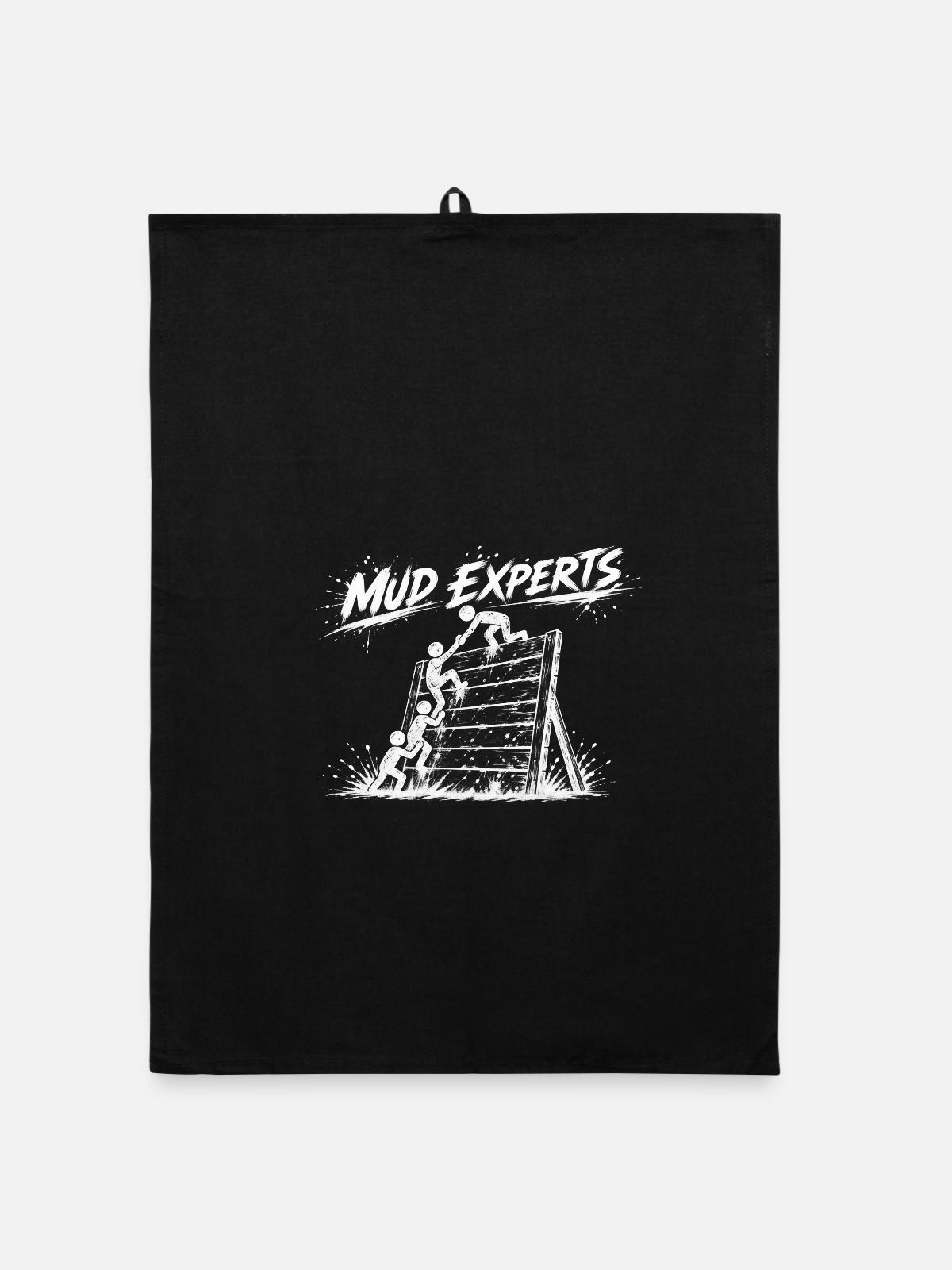 Mud Masters / Experts - Hinderniswand - Organic Geschirrtuch - Schwarz - Vorne