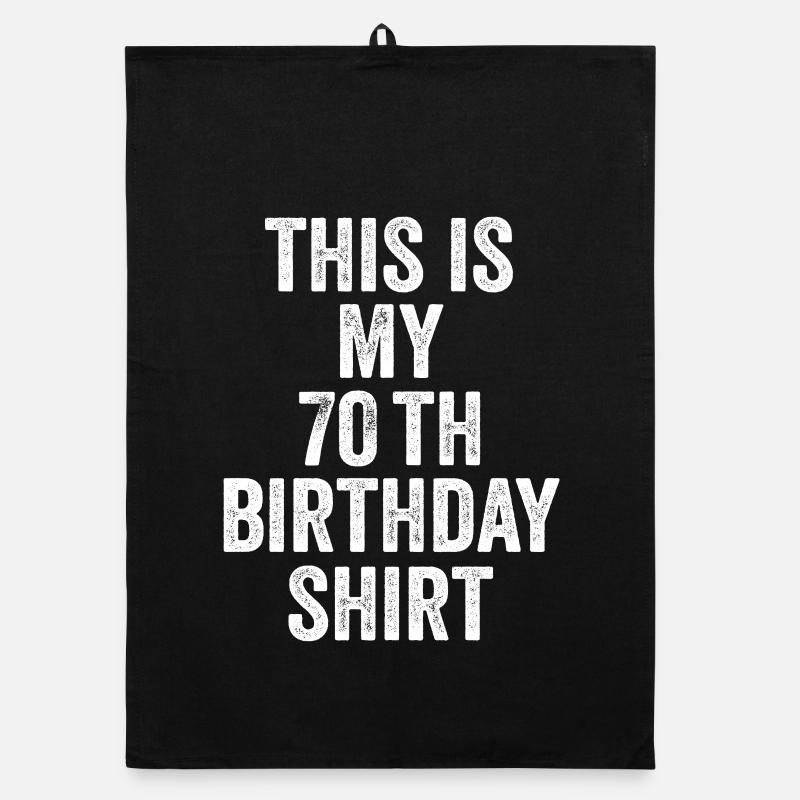 70th Anniversary 70th Birthday Gift - 70th Birthday Gift Organic dish towel