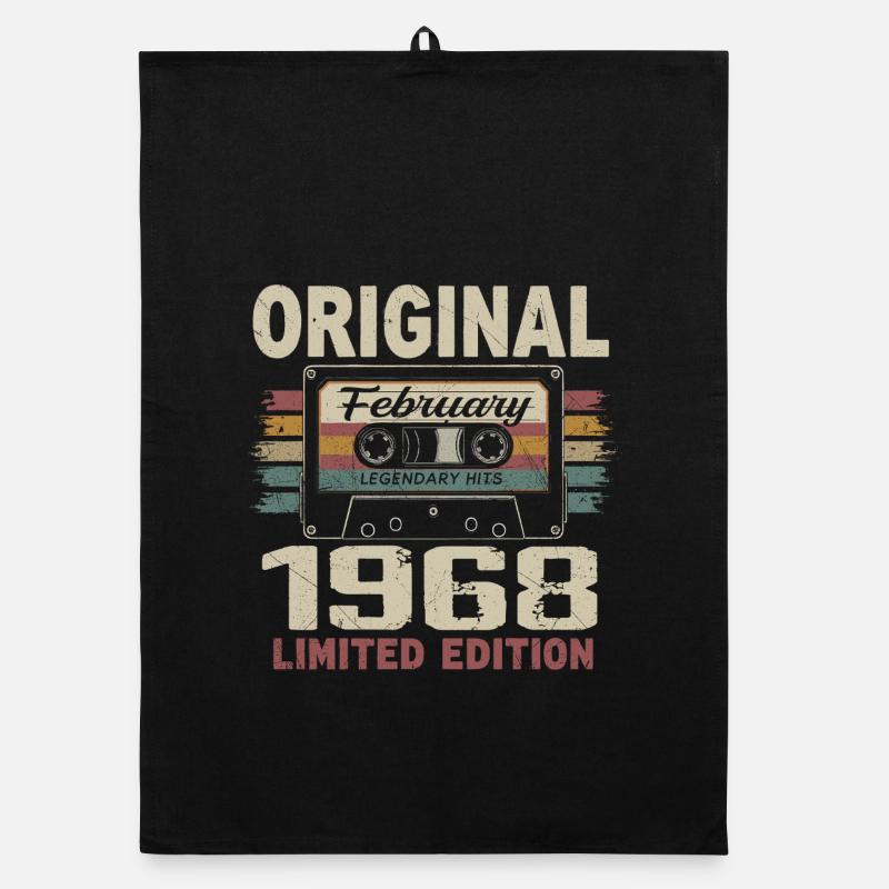 Février 1968, Cadeau d'Anniversaire février 1968 Torchon bio