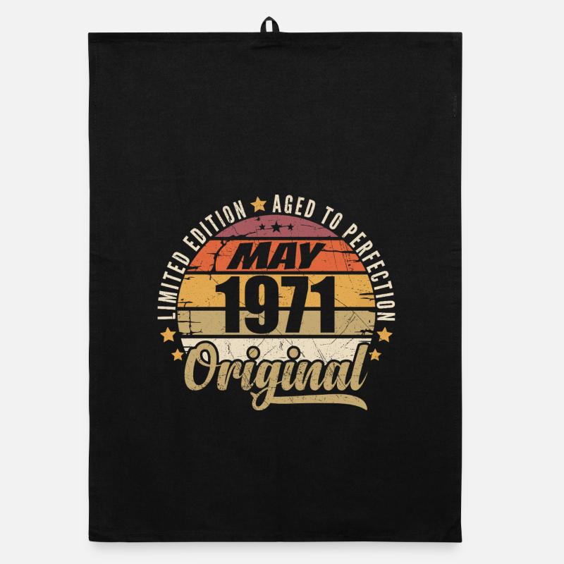 Vintage Design May 1971 Limited Edition May 1971 Organic dish towel