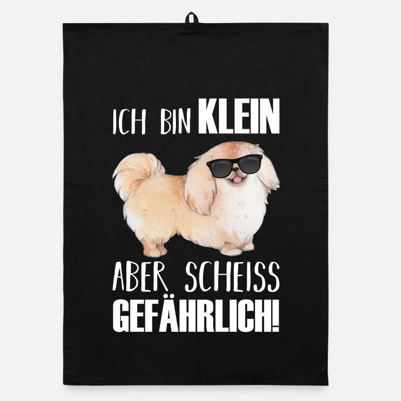 Hund Pekinese Organic Geschirrtuch