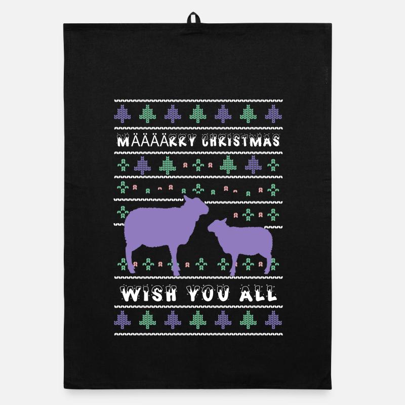 Määäärry Christmas Schafe Organic Geschirrtuch