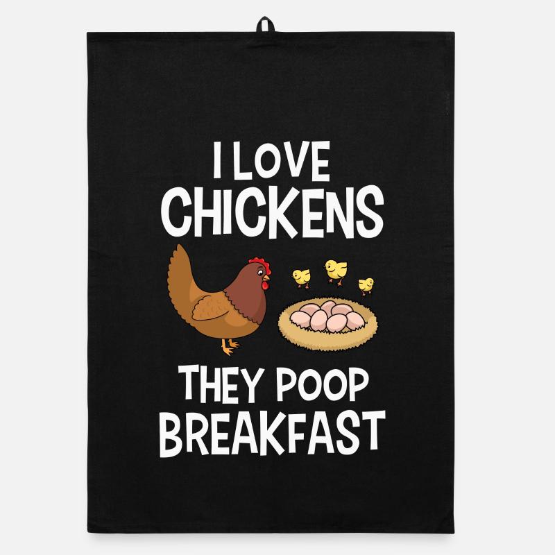 Chicken Chickens Organic dish towel