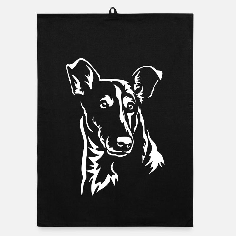 Collie Head « Black Edition » Torchon bio