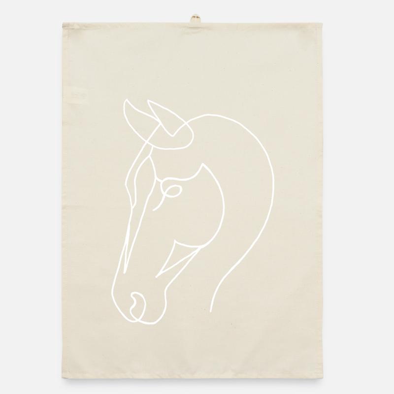 Esquisse du cheval blanc Torchon bio