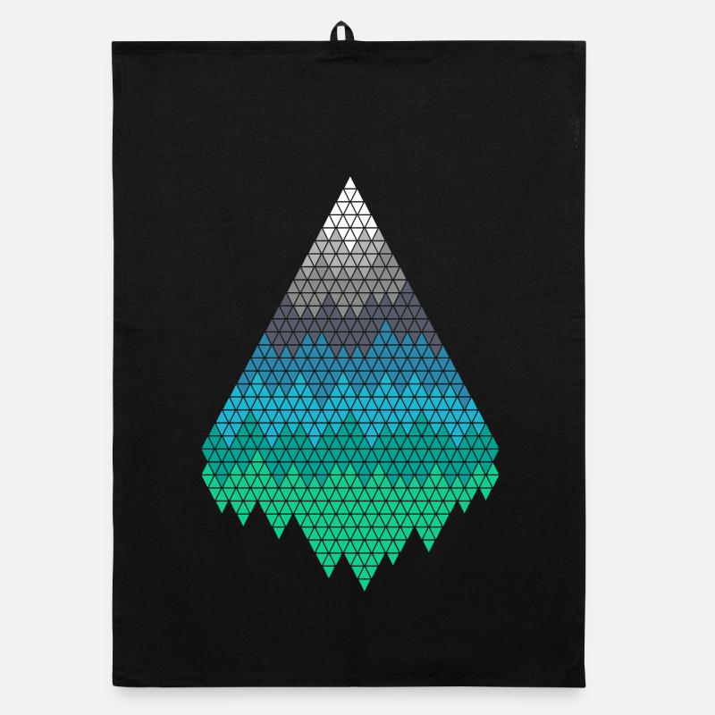 Pixel Mountains Organic dish towel