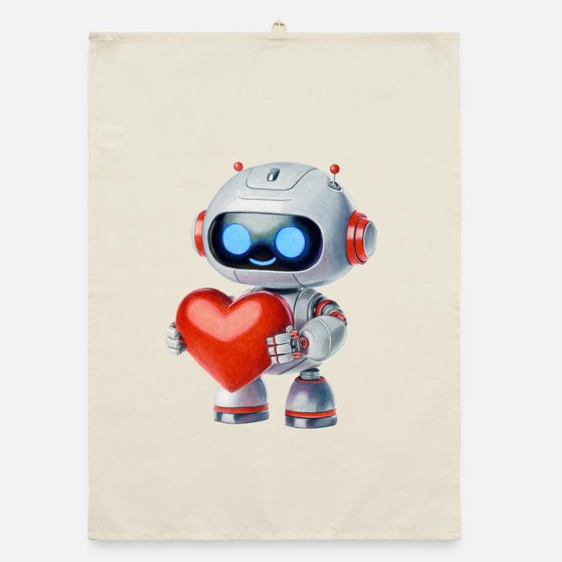 Robots with a heart Organic dish towel