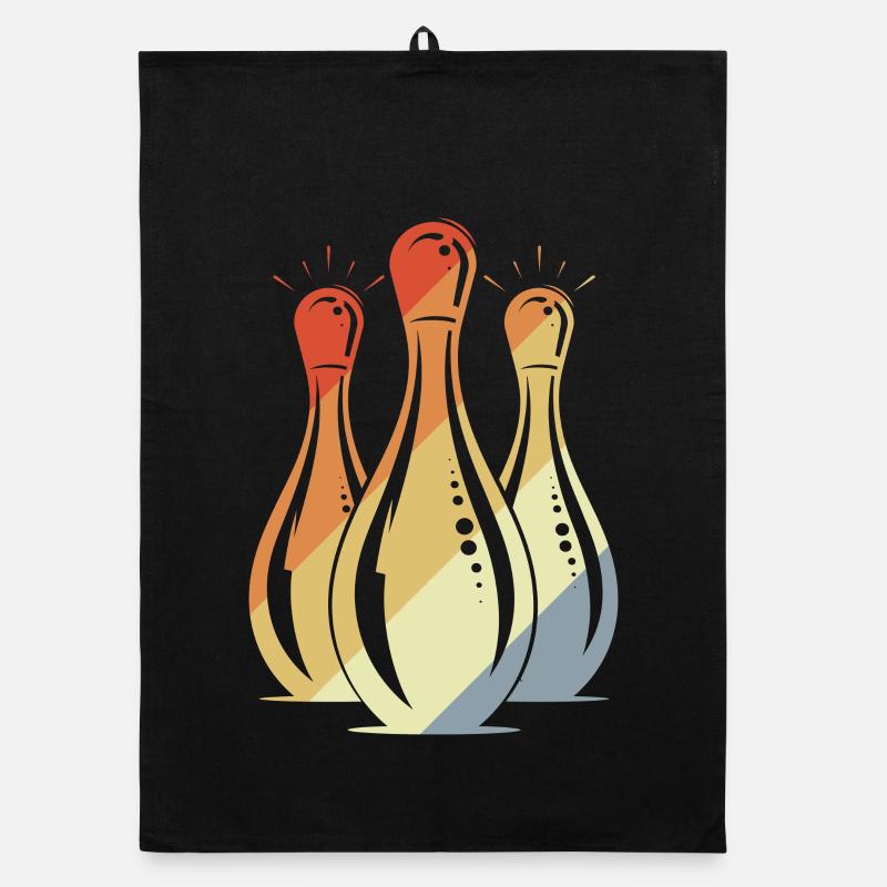 Bowling Graphic Look rétro Torchon bio