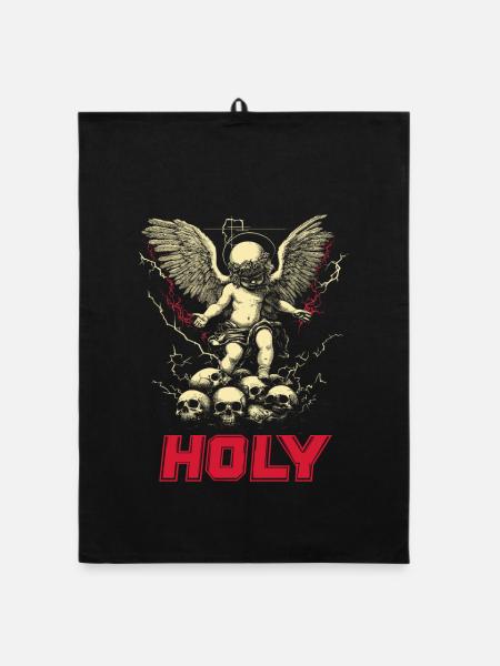 Holy - Organic dish towel - black - Front