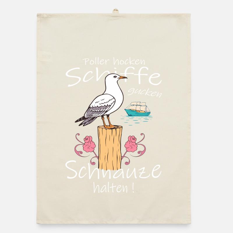 Lustige Möwe Organic Geschirrtuch