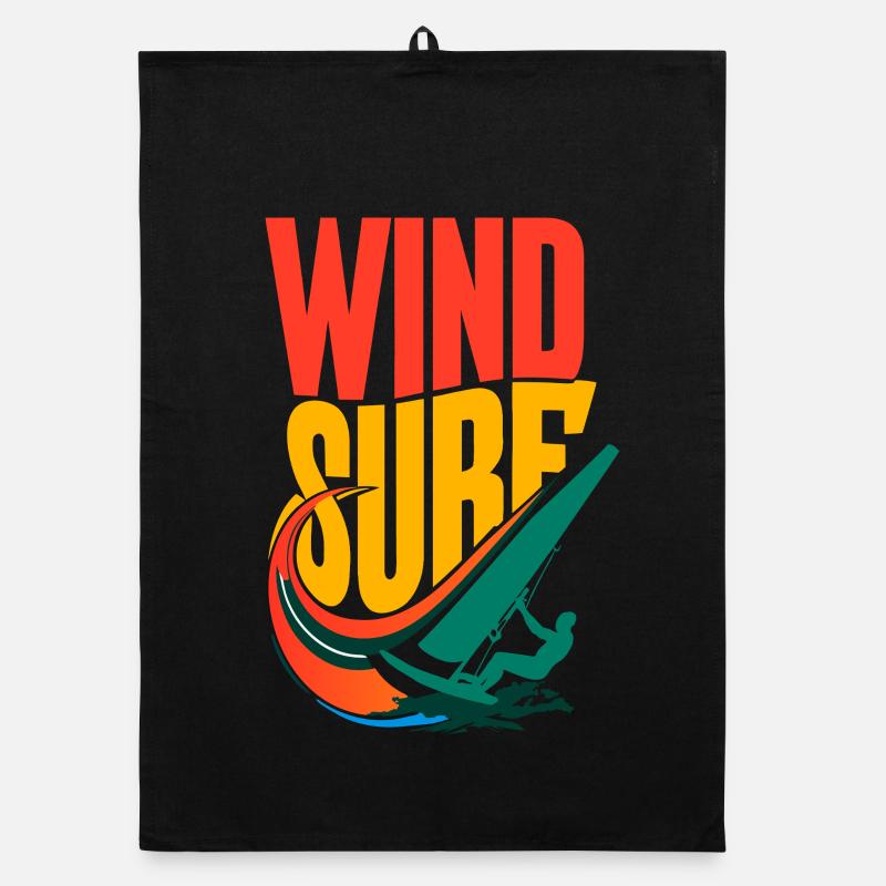 Lebendiges Pop-Art-Windsurf-Design Organic Geschirrtuch