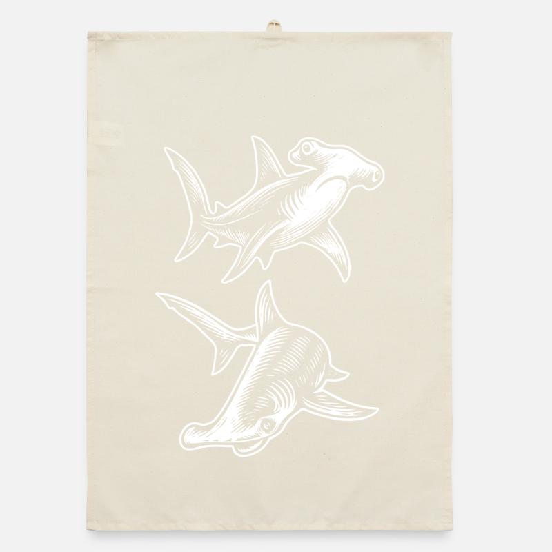 Cadeau requin marteau Torchon bio