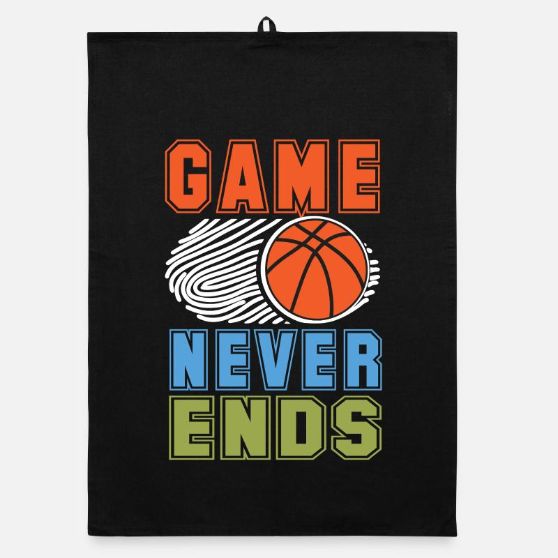 Basketball - Game Never Ends Organic dish towel