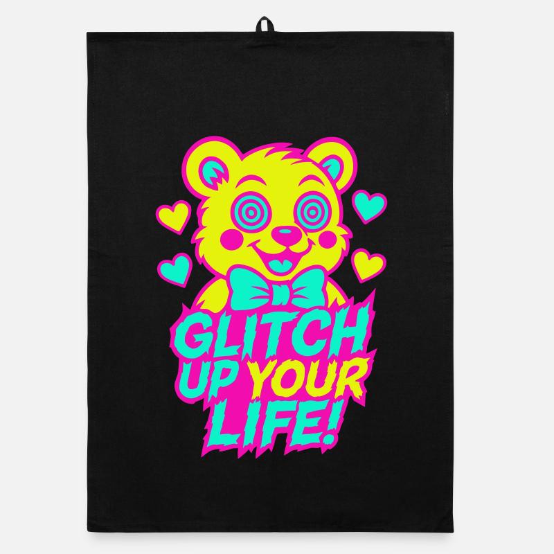 Glitch Up your Life! Motiv 2 Organic Geschirrtuch