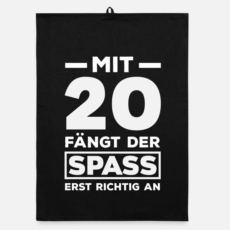 Funny 20th Birthday Gift Organic dish towel