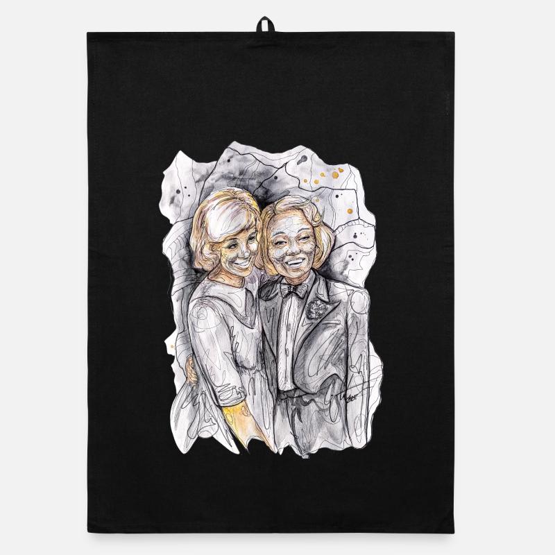 H+M Illustration Aquarelle carographique Torchon bio