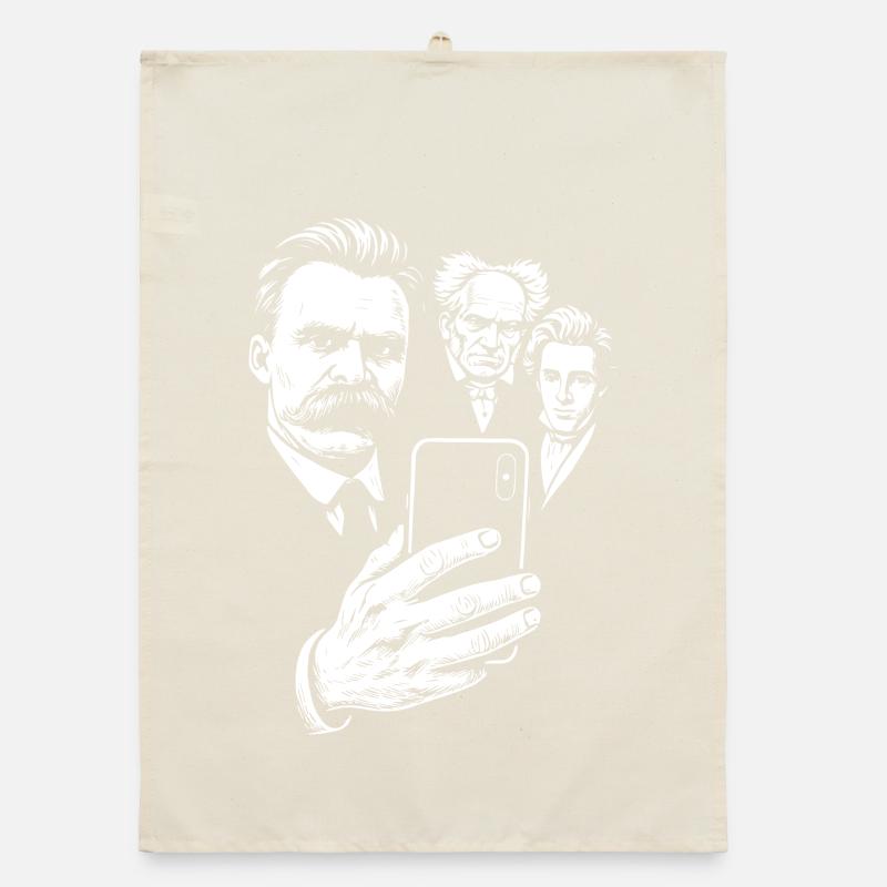 Selfie de Nietzsche avec Schopenhauer et Kierkegaard Torchon bio