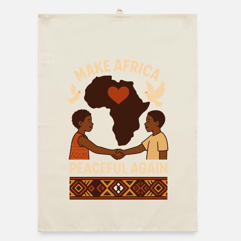 Make Africa Peaceful Again Organic dish towel