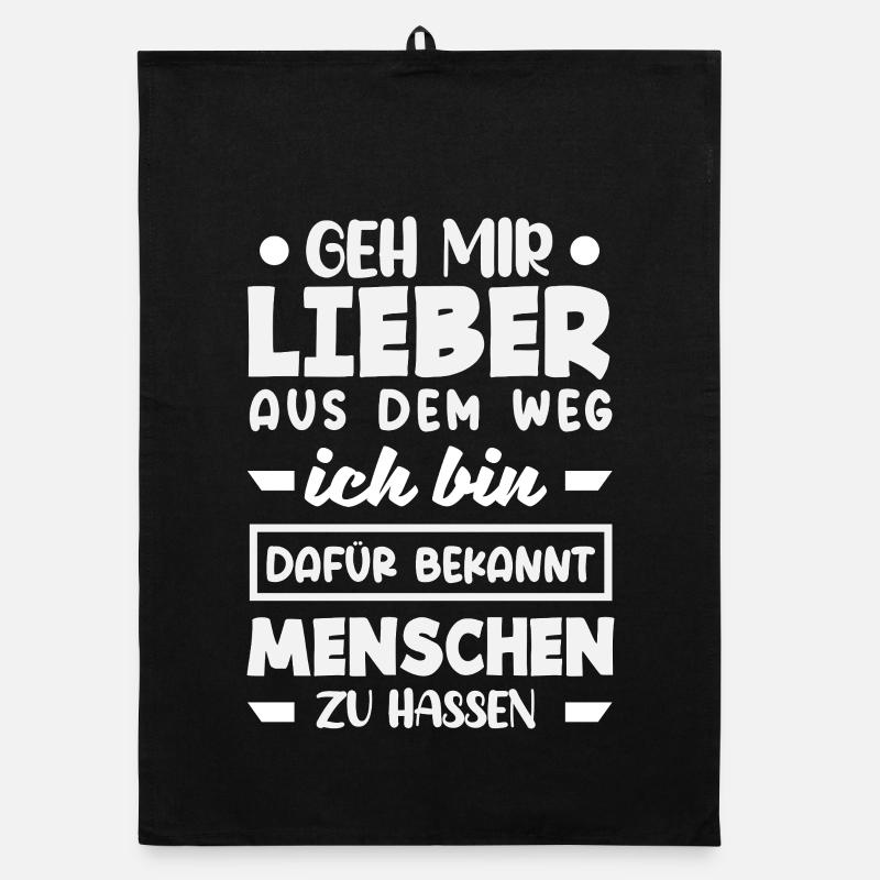 Geh mir aus dem Weg – ich hasse Menschen Organic Geschirrtuch