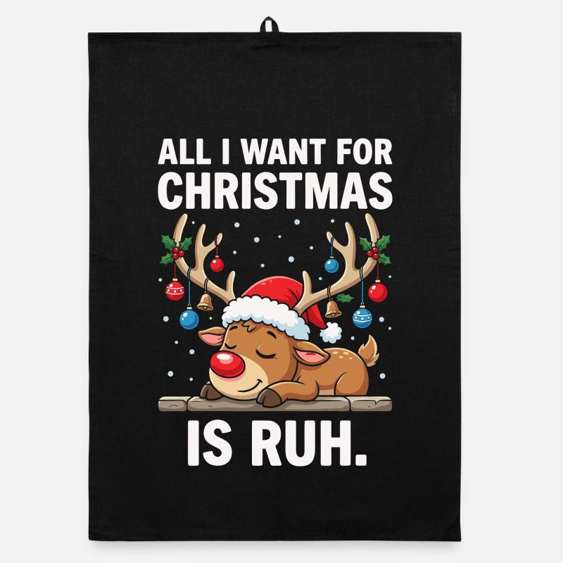 Drôle, tout ce que je veux pour Noël, c’est Ruh Renne Torchon bio