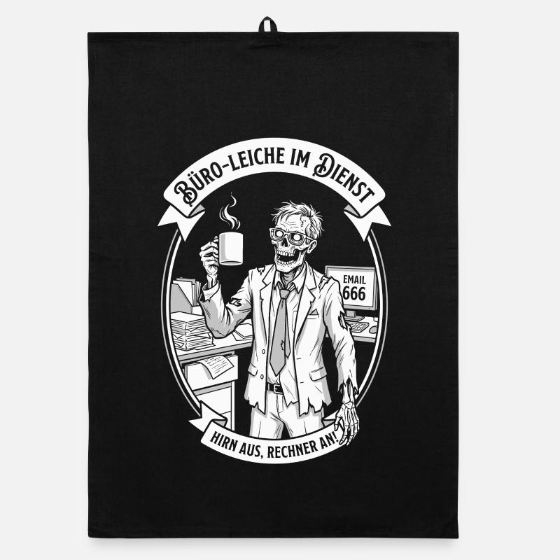Office corpse on duty Organic dish towel