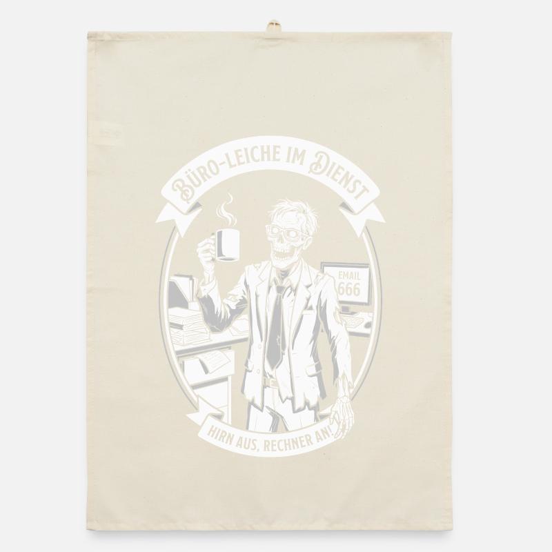 Office corpse on duty Organic dish towel