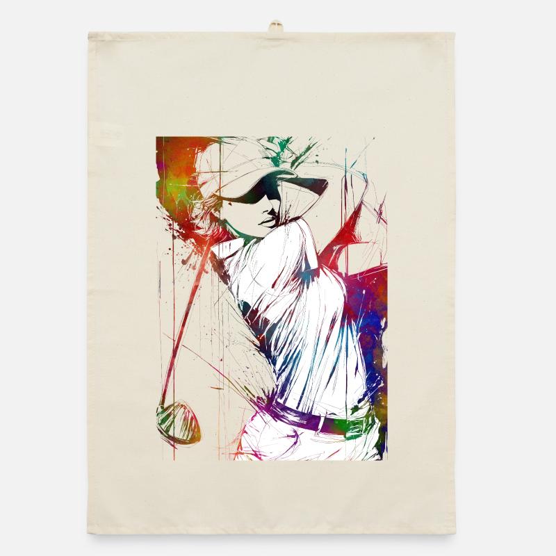 Joueur de golf #golf Torchon bio