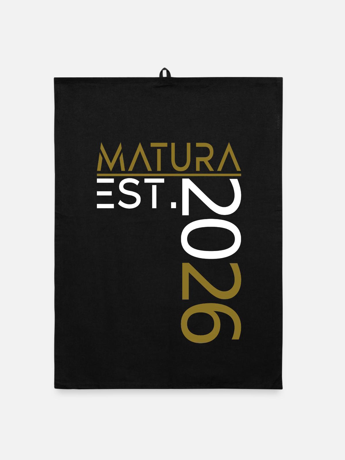 Maturité 2026 - Torchon bio - noir - Devant