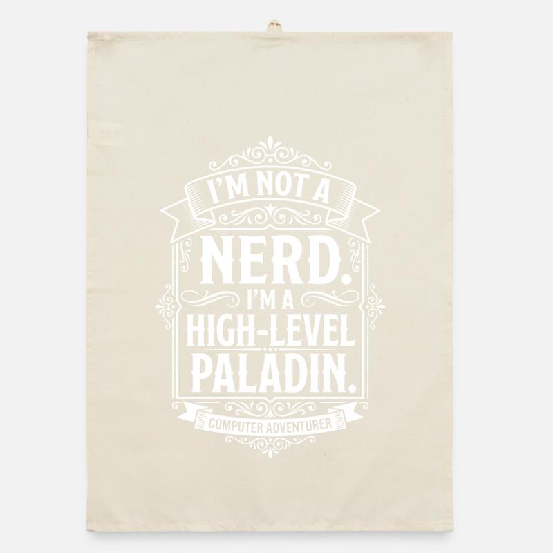 Not a Nerd, High-Level Paladin Organic dish towel