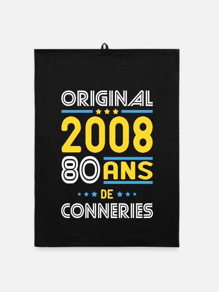 Original – 2008 – 18 years of - Organic dish towel - black - Front