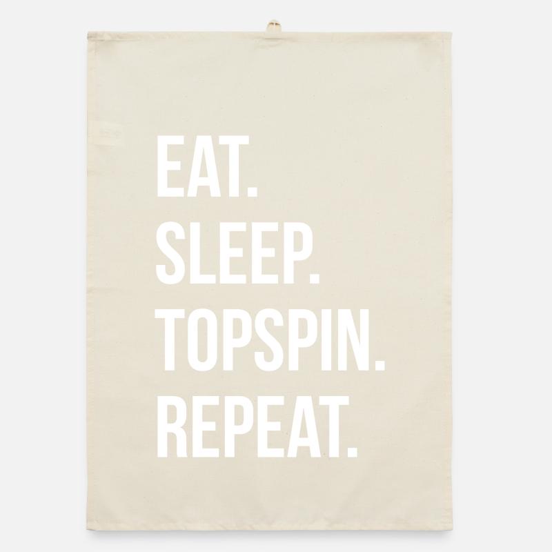 Eat Sleep Topspin Repeat Organic Geschirrtuch