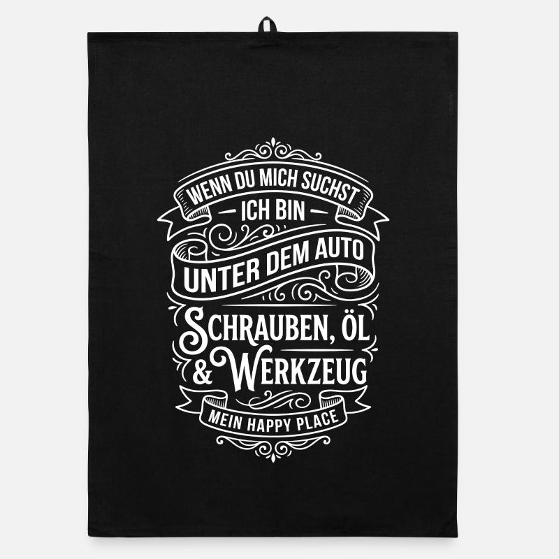 Under the Car Screws Oil & Tools Organic dish towel