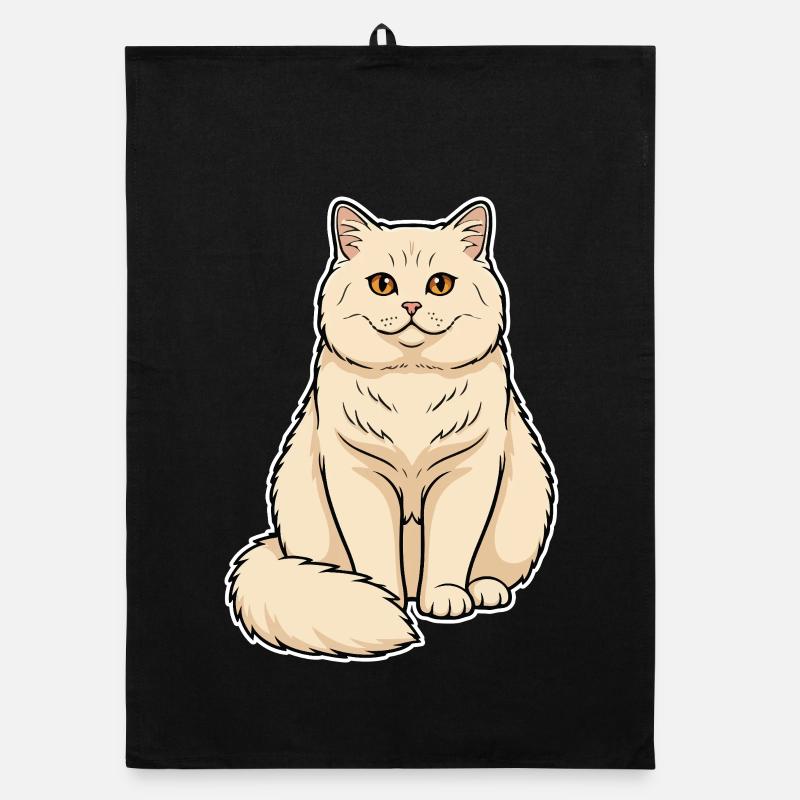 Chat British Shorthair Crème Portrait Rond Doux Torchon bio