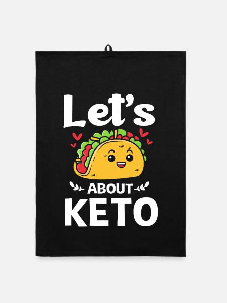 Keto - Organic dish towel - black - Front