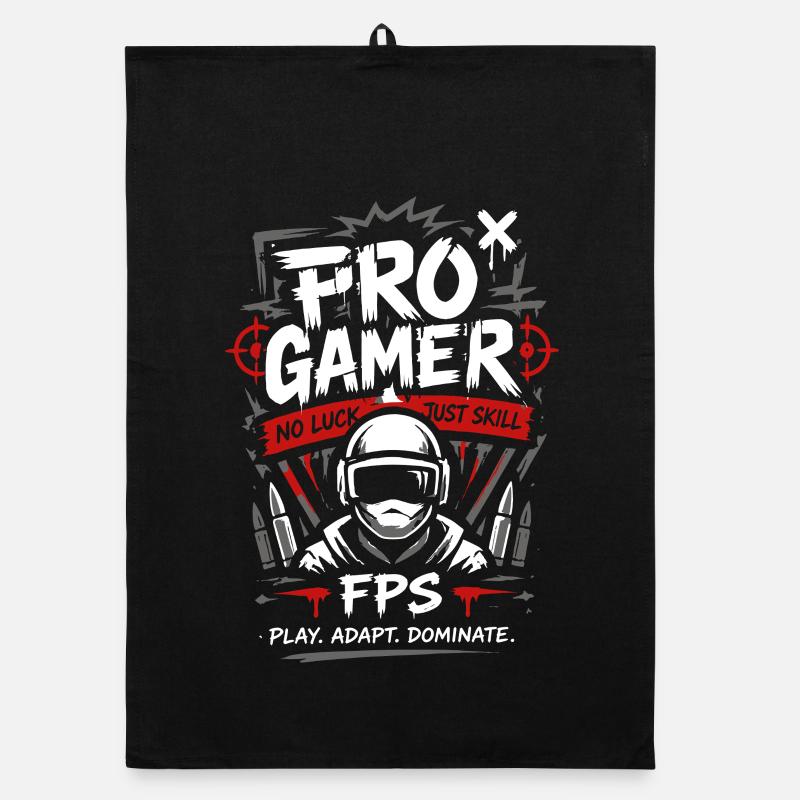 Pro Gamer One Shot Design Organic Geschirrtuch